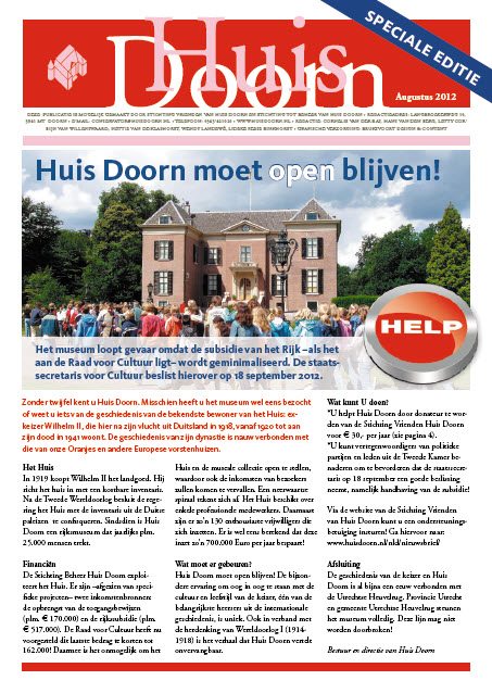Actiebulletin Huis Doorn