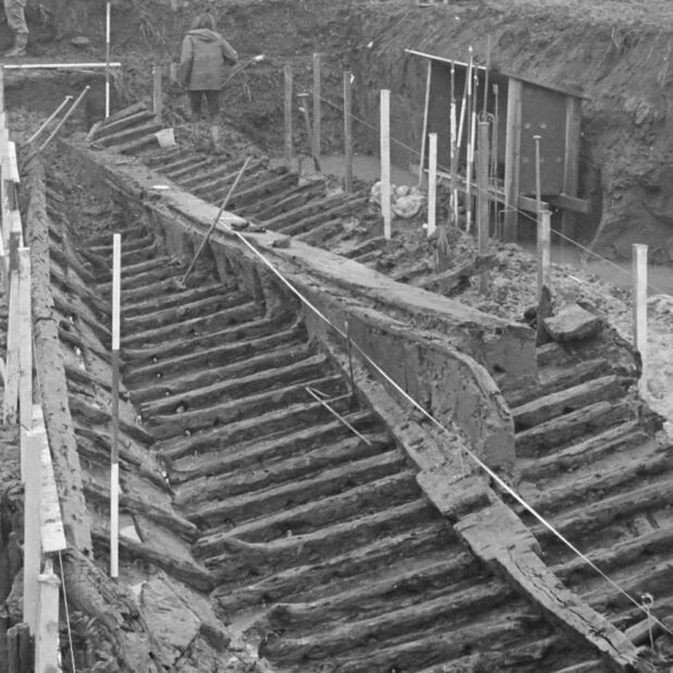 Eén van de Romeinse schepen van Zwammerdam