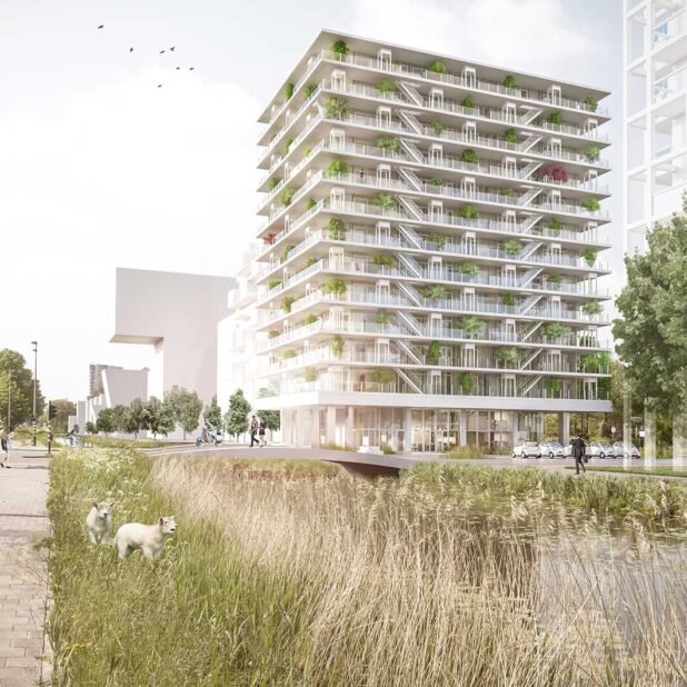 De kernloze woontoren in het voormalig ING-kantoor, Amsterdam