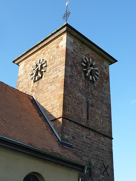 De Sint-Jakobus Kirche in Herxheim am Berg, Duitsland