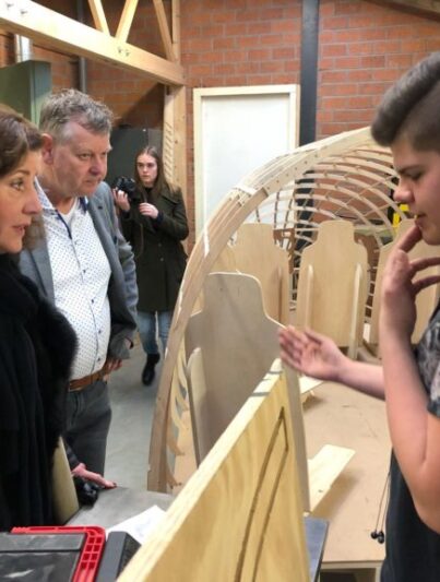 Minister Van Engelshoven bezoekt de nieuwe restauratieopleiding van het ROC van Twente en RIBO