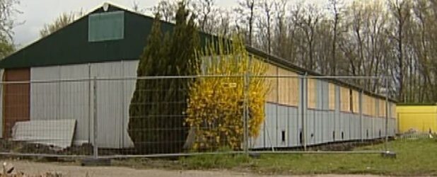 Afgebroken pioniersbarak Dronten