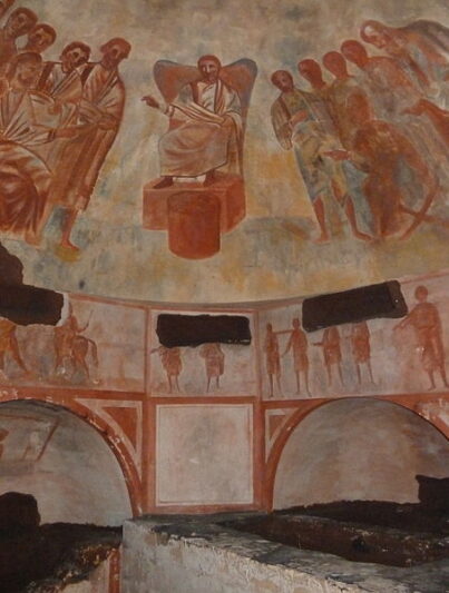 Schilderingen in de Romeinse Katakomben in Valkenburg