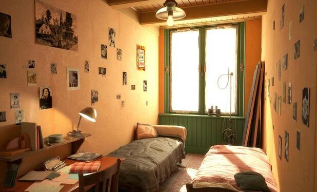 De kamer van Anne Frank in het Achterhuis