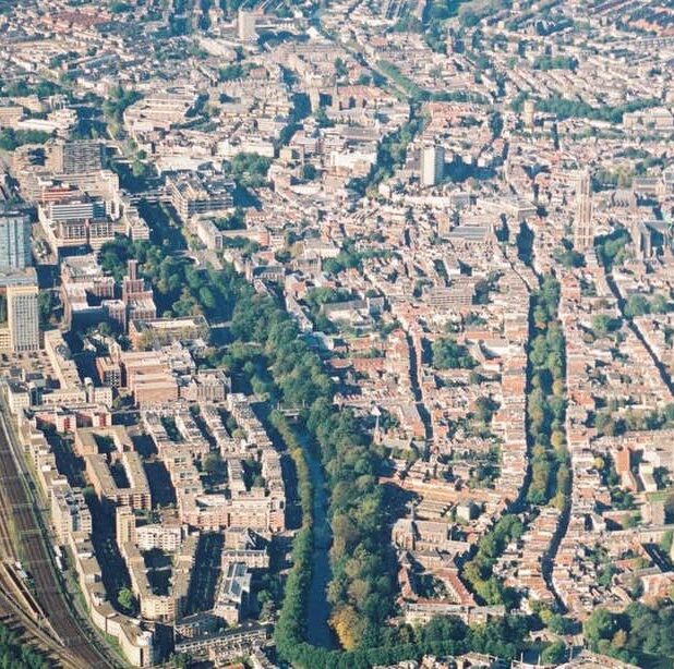 Eén van de luchtfoto's