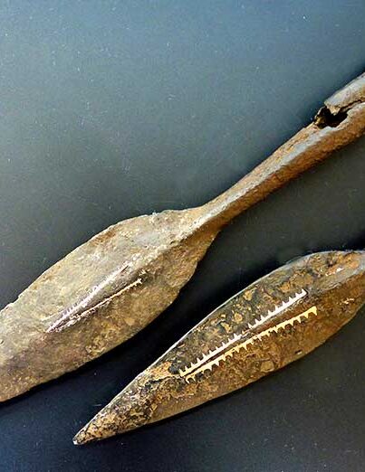 Speerpunten uit de vroege middeleeuwen ten tijde van de Vikingen