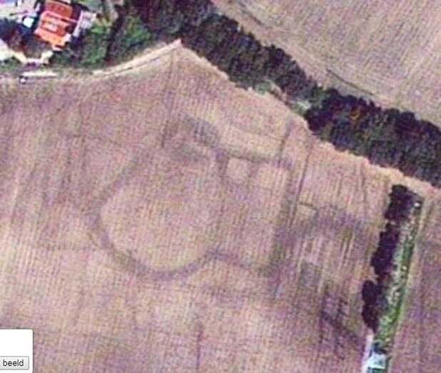 De contouren van het kasteelterrein in Lochem