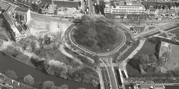 Luchtfoto van het Weteringcircuit in Amsterdam