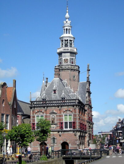 Het rijksmonumentale stadhuis in Bolsward