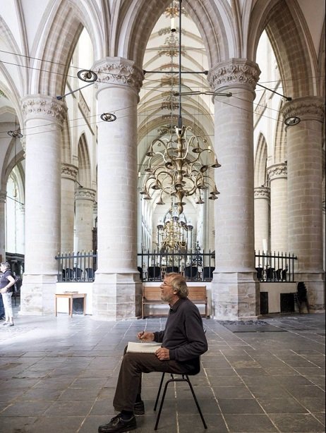 Henk Helmantel in de Grote Kerk in Dordrecht