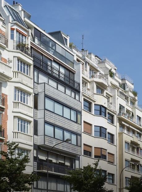 Het door Le Corbusier ontworpen gebouw in Parijs