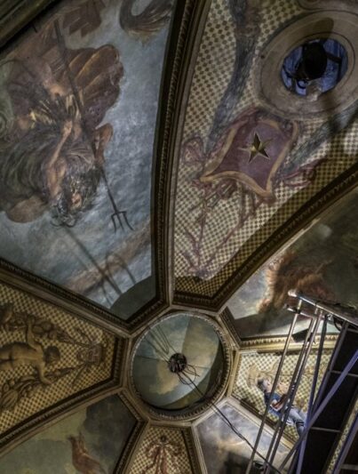 Het plafond in het stadhuis van Maastricht