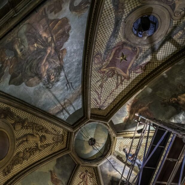 Het plafond in het stadhuis van Maastricht