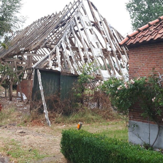 De Vlaamse schuur op Groeske 8 in Castelré
