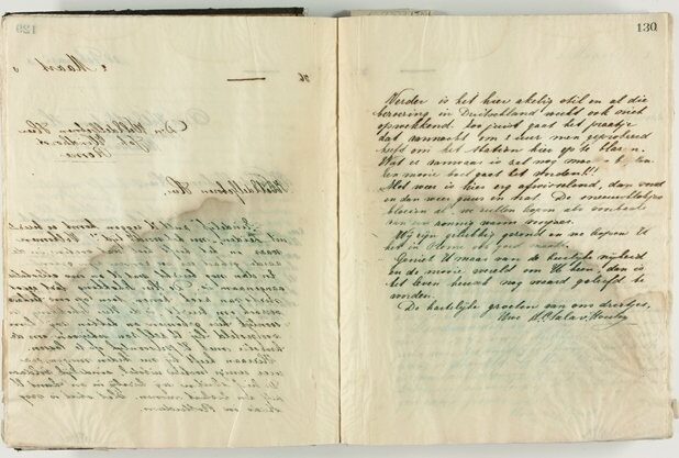 Doorslag van de brief die mevrouw Sala-Van Houten op 2 maart 1933 schreef aan kunstenaar Johan Windhorst