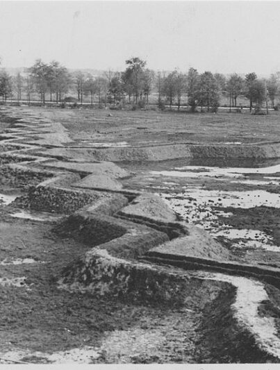 Duitse loopgravenlinie in het Stadspark in Groningen