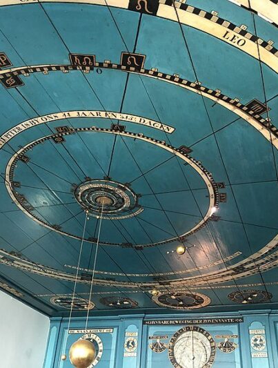 Het planetarium in Eise Eisinga's woonkamer in Franeker