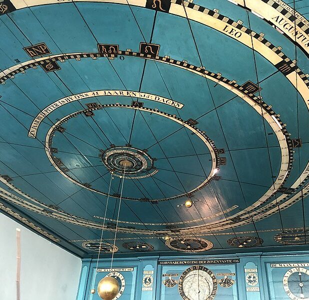 Het planetarium in Eise Eisinga's woonkamer in Franeker