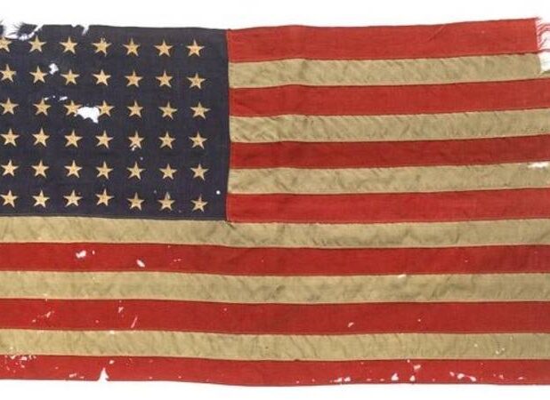 De vlag uit 1944, die werd meegevoerd op D-day