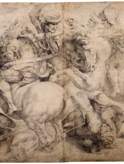 Een tekening naar een schilderij van Leonardo da Vinci