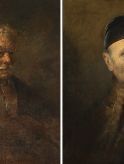 Studie van een oude man en Tronie van een oude man, toegeschreven aan Rembrandt