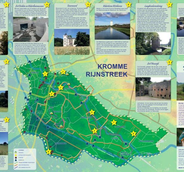 De kaart van de Kromme Rijnstreek