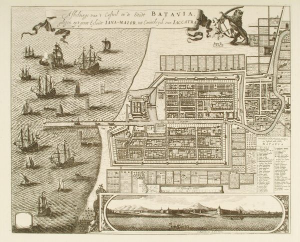 Gezicht op Batavia Beeld: Ottens via Scheepvaartmuseum