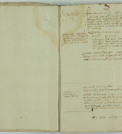 Eerste pagina uit het register van de opmetingen van de ‘kenniplanden ofte teelackers’