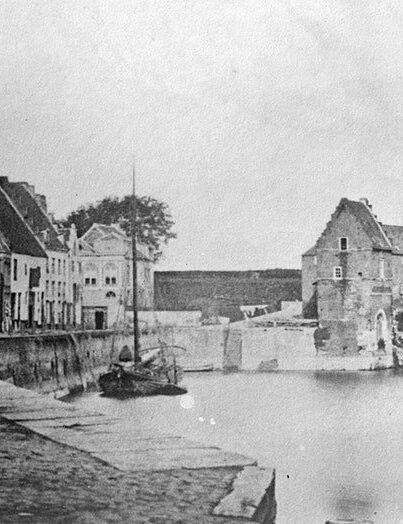 De oude binnenhaven in de Benedenstad in Nijmegen