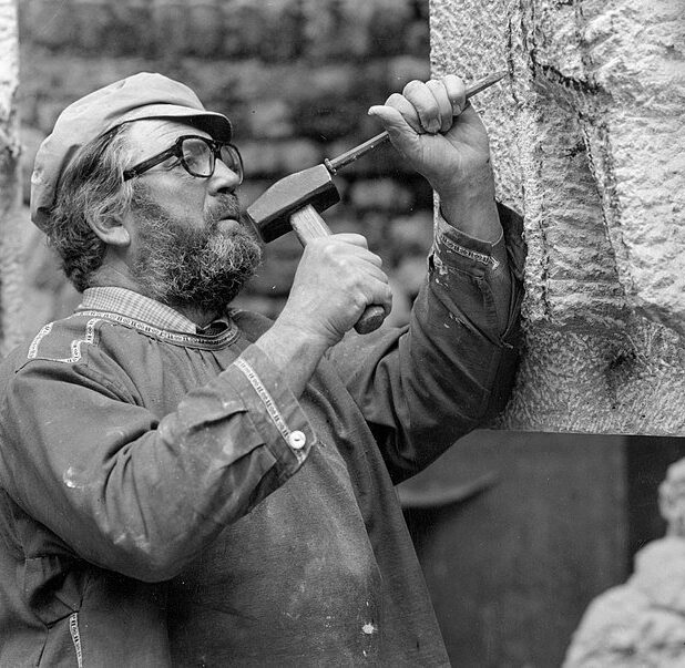 Referentiebeeld: Pieter d'Hont in zijn atelier