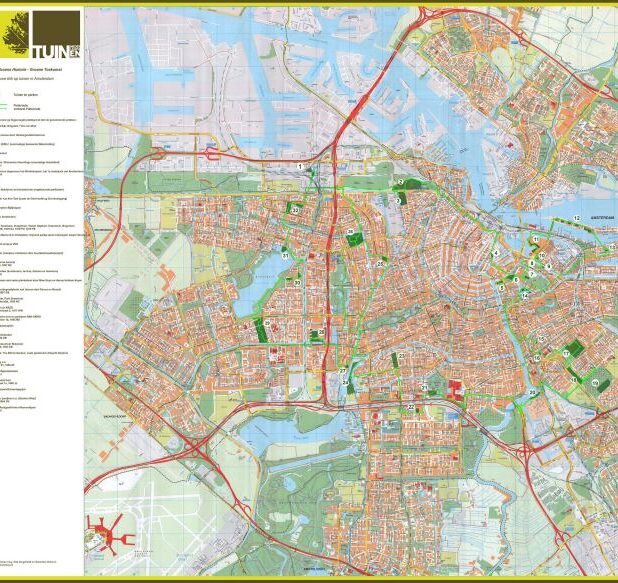 De NTs-fietsroute 'Groene historie, groene toekomst: een nieuwe blik op tuinen in Amsterdam'