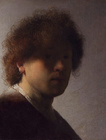 Zelfportret Rembrandt, geschilderd op 22-jarige leeftijd (ca. 1628)
