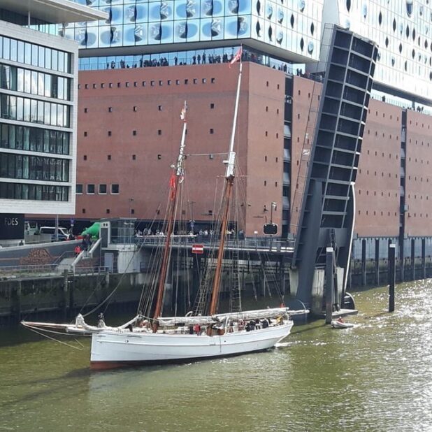 Het historische Duitse zeilschip, de No. 5 Elbe