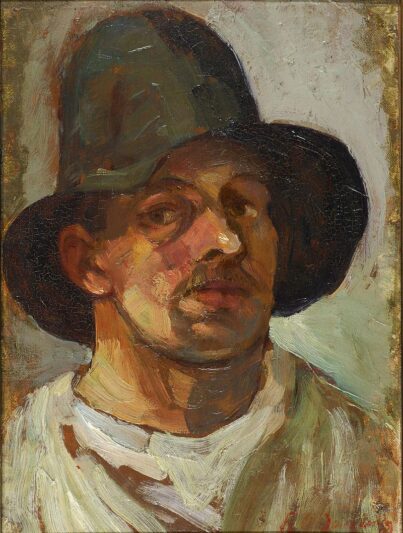 Theo van Doesburg - Zelfportret met hoed (1906)