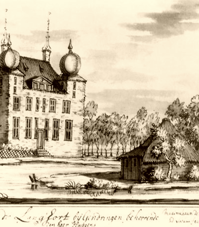 Huis Landfort in Megchelen in 1720