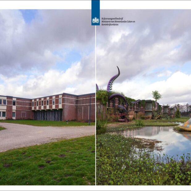 Impressie van de voormalige tbs-kliniek in Rekken toen en straks.