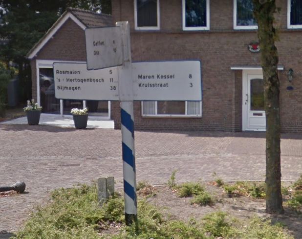 ANWB-wegwijzer in Nuland