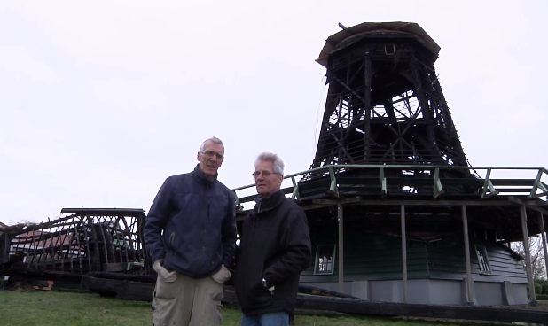 De afgebrande molen Ceres in Bovenkarspel