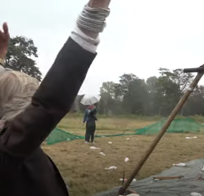 Martien Meiland bij het tonknuppelen in september 2019.