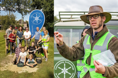Het CARE-project in Gemonde. Rechts: Johan Verspay.