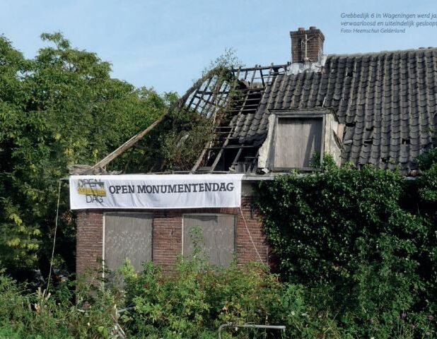 Grebbedijk 6 in Wageningen werd jaren verwaarloosd en uiteindelijk gesloopt.