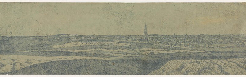 Hercules Segers, Gezicht op Rhenen vanuit het oosten (spiegelbeeldig), ca. 1625-1630, Rijksmuseum, Amsterdam