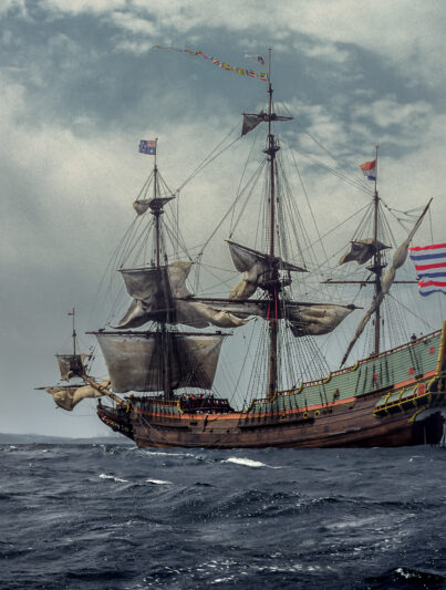Historic 17th century VOC sailing ship Batavia - Reconstructed by Willem Vos in Lelystad the Netherlands - Batavia Museum - Photo by: Jaap Roskam , Jacob Roskam in't Veld - www.bataviaphotos.com