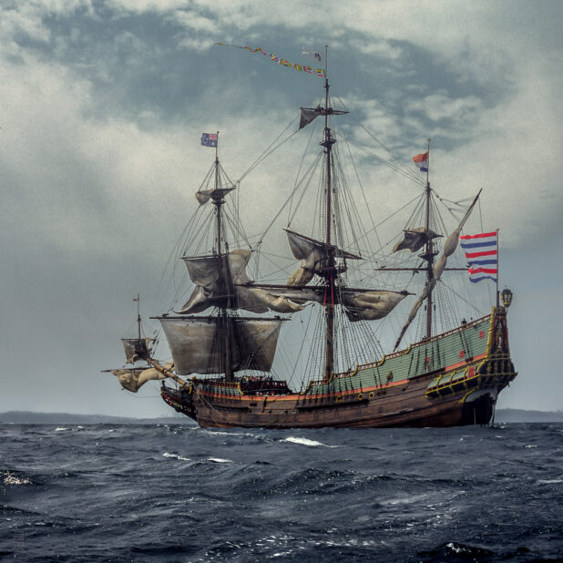 Historic 17th century VOC sailing ship Batavia - Reconstructed by Willem Vos in Lelystad the Netherlands - Batavia Museum - Photo by: Jaap Roskam , Jacob Roskam in't Veld - www.bataviaphotos.com